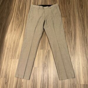 Bonobos Thursday Slim Fit Dress Pants Mens 30x30 Light Brown Herringbone office